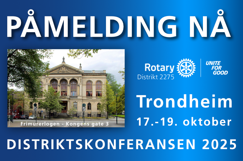 PÅMELDING TIL DISTRIKTSKONFERANSEN