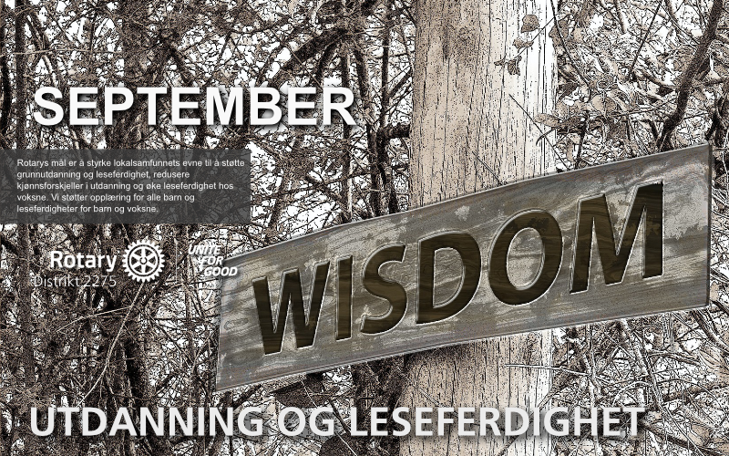 Månedstema SEPTEMBER - Utdanning og leseferdighet