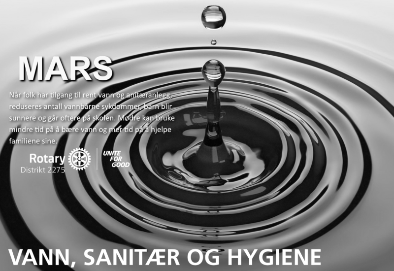 MÅNEDSTEMA MARS - VANN, SANITÆR OG HYGIENE
