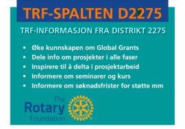 TRF-INFORMASJON FRA DISTRIKT 2275